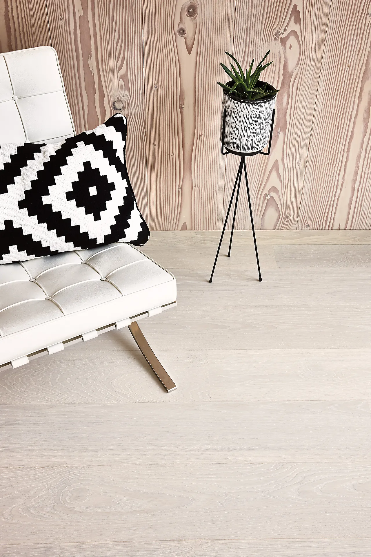 Parkett 1-stav Eik Andante Castle Live Pure lakk hvit null - null - 3 - Miniatyr