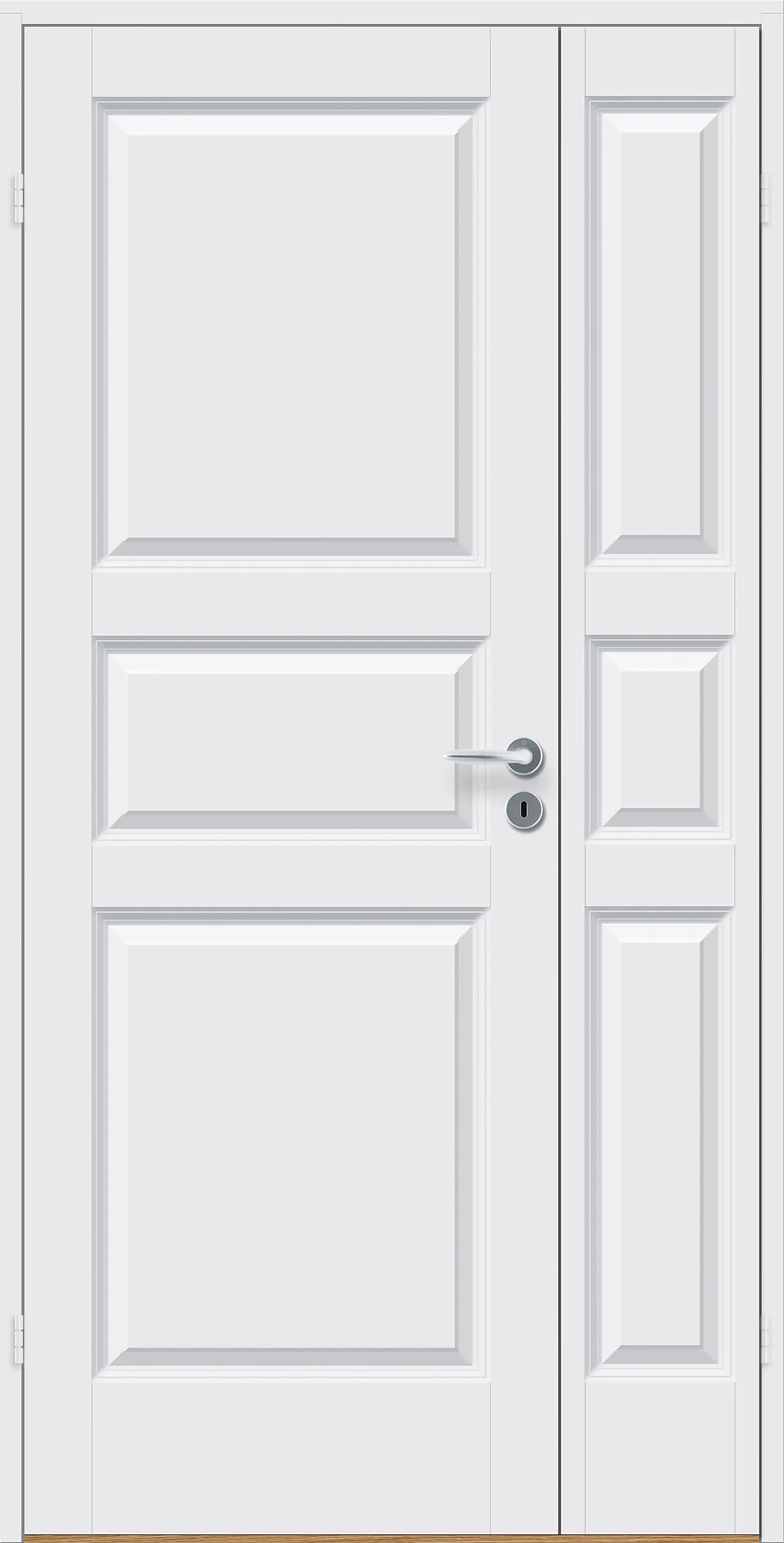 Sidefelt innerdør Kari hvit 40x210 cm