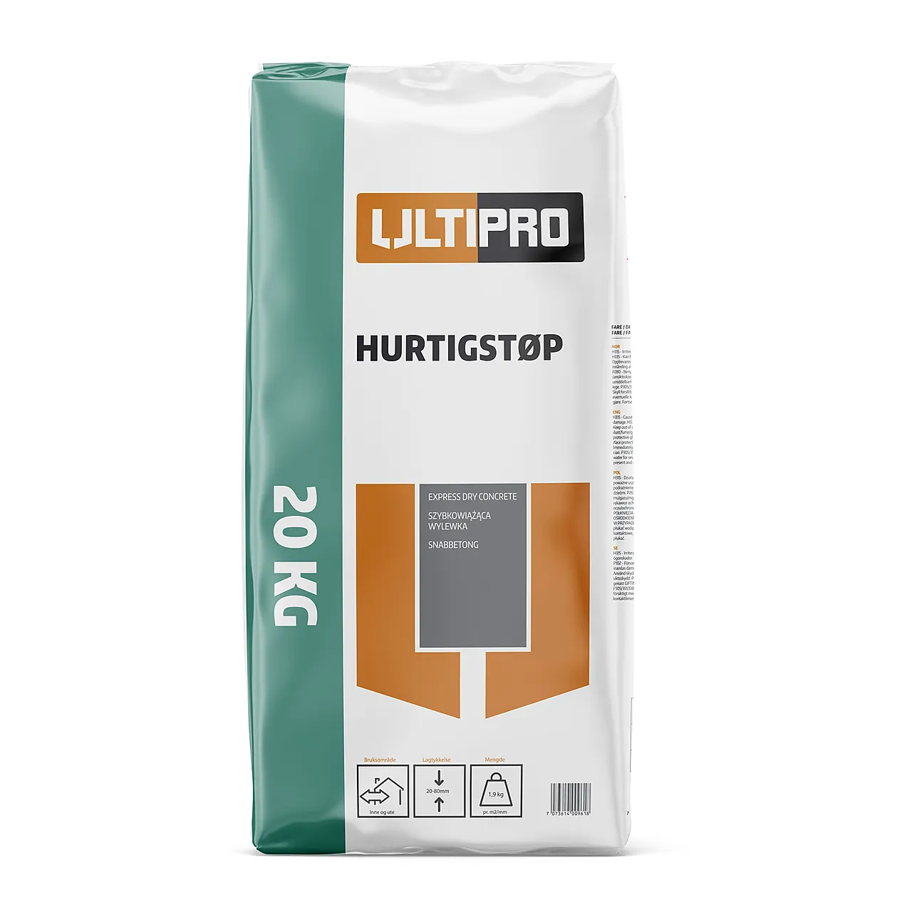 Ultipro hurtigstøp 20kg