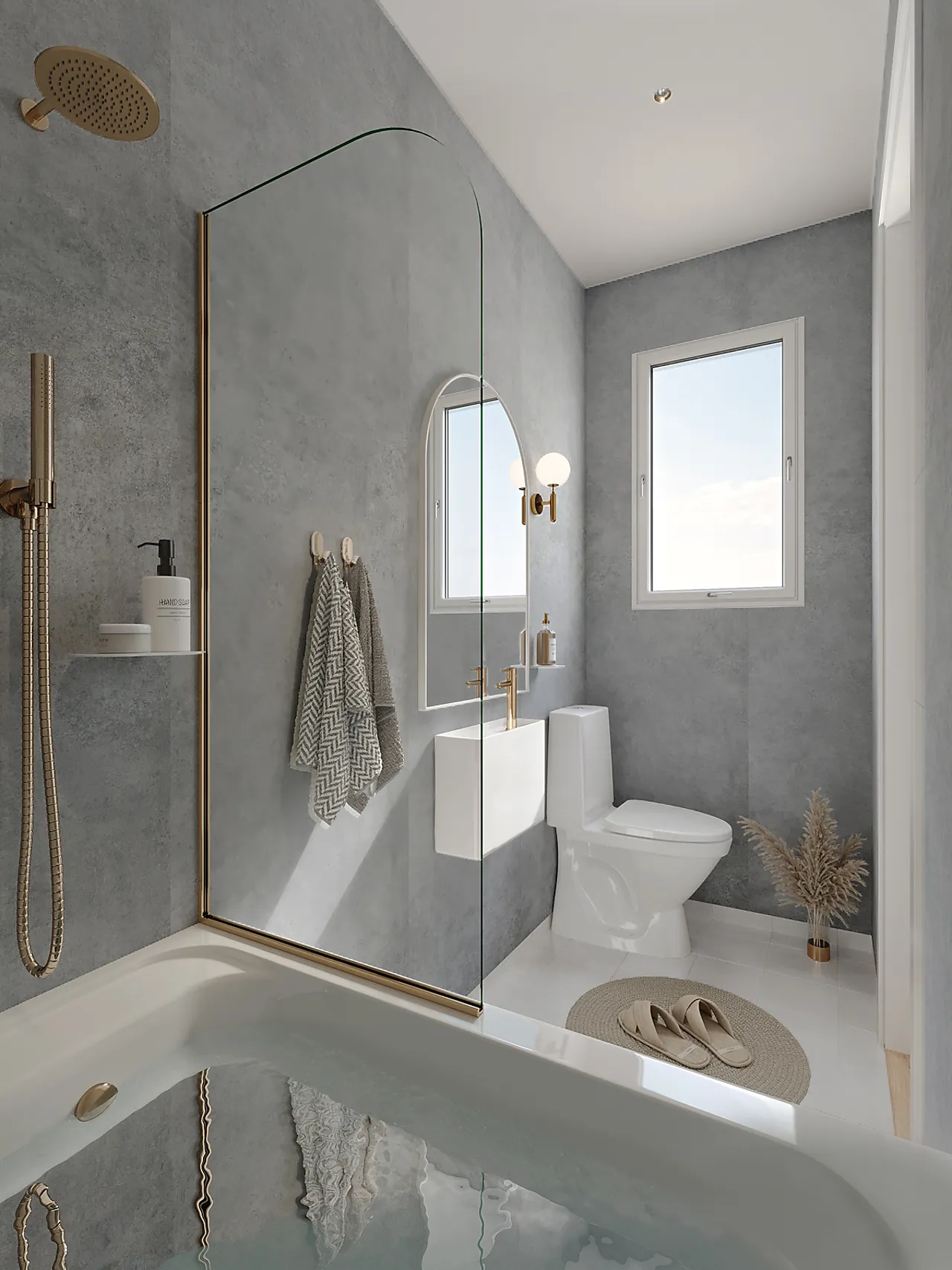 Baderomspanel 432442 no tile meton grey null - null - 3 - Miniatyr