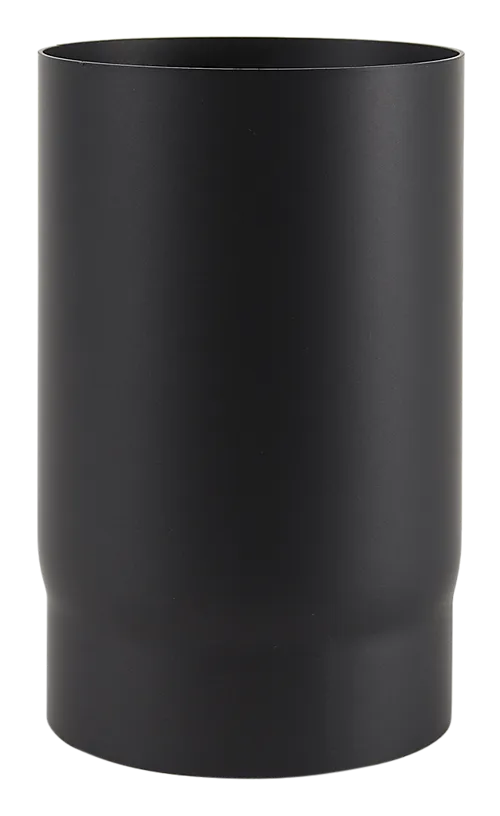 Røykrør ø150 l250 rett bp sort metallic lakk 2mm