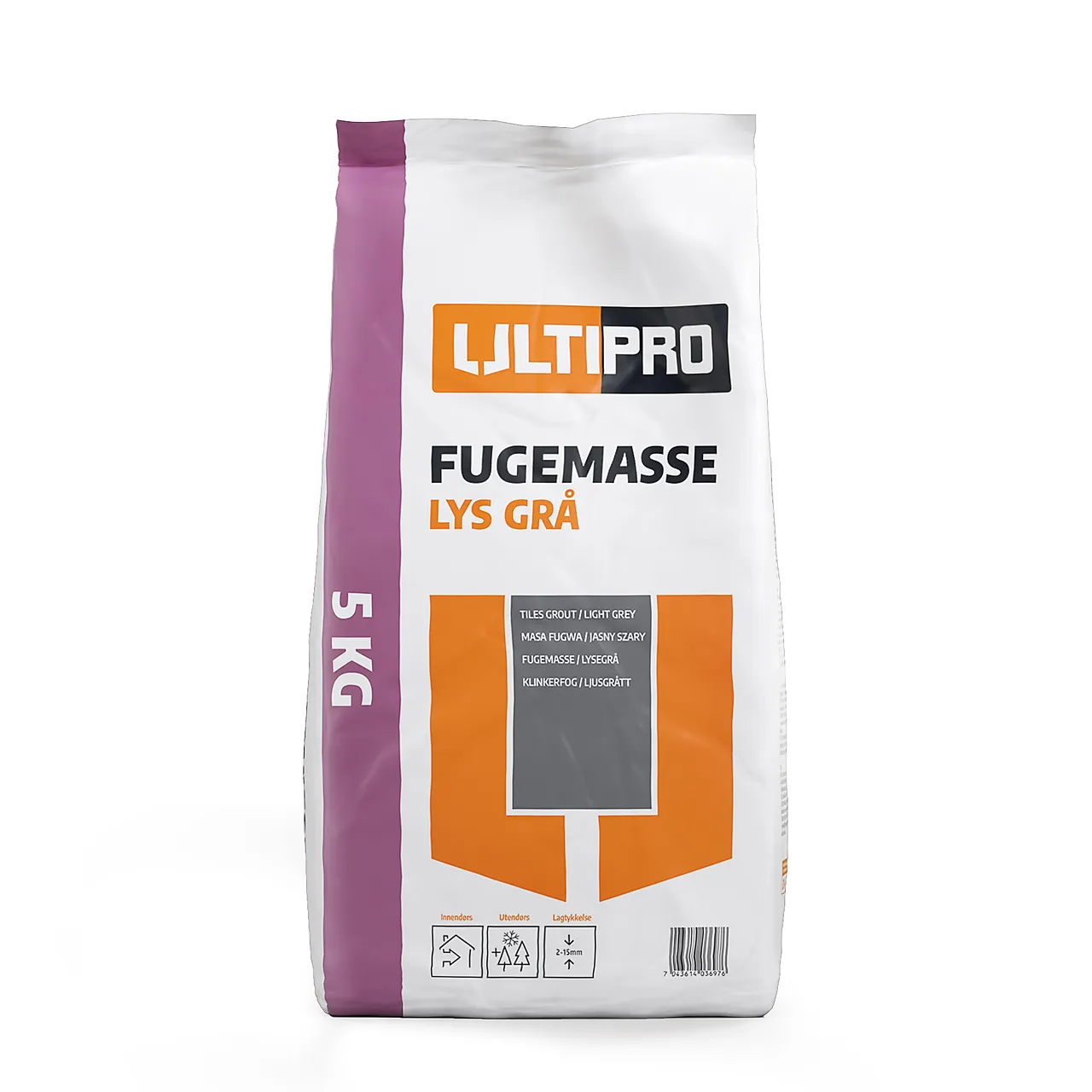 Fugemasse lys grå sekk 5 kg Fugemasse lys grå sekk 5 kg