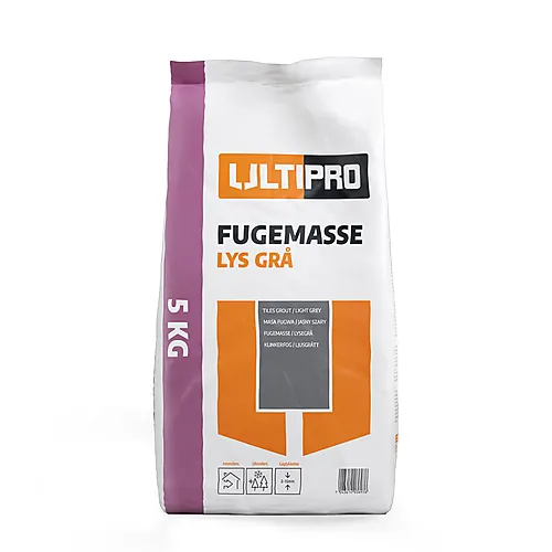 Fugemasse lys grå sekk 5 kg
