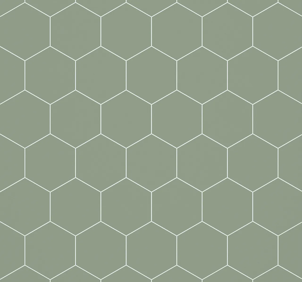 Hexagon kjøkkenplate olive green