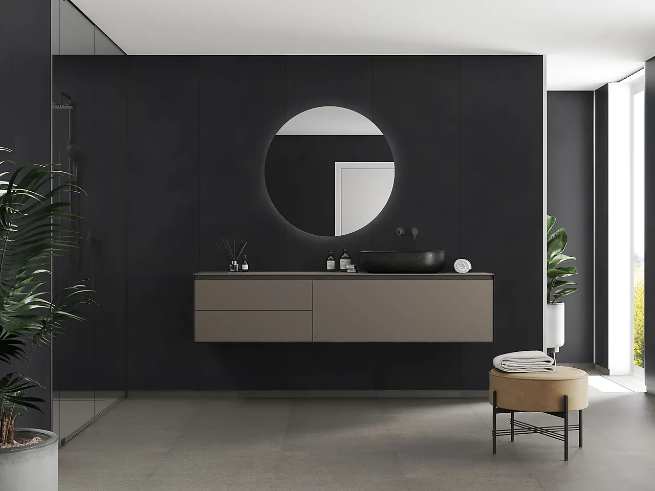 Baderomspanel 2127M10 dark ash 10x620x2400 null - 10x620x2400 - 2 - Miniatyr