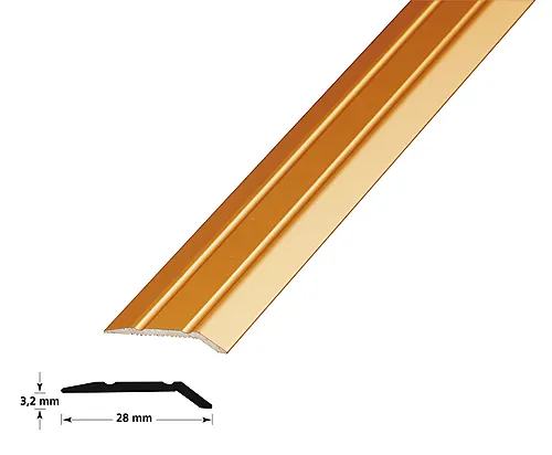 Nivålist messing 28 mm x 2 meter