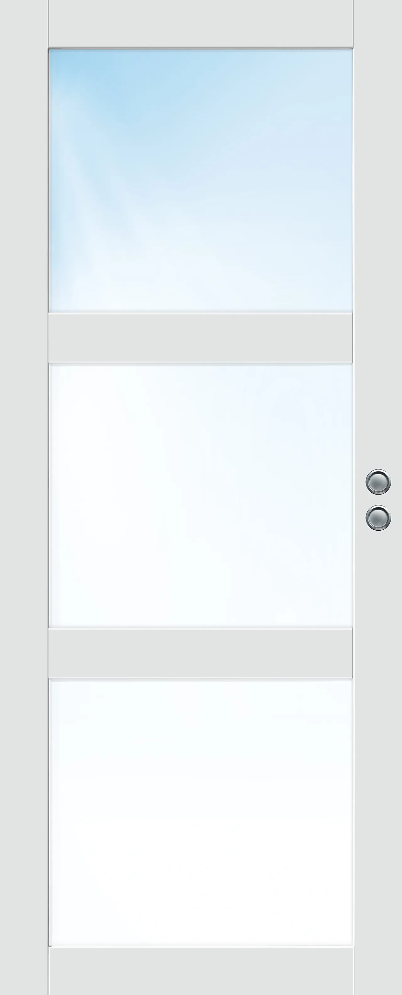 Skyvedør Base 3 med glass hvit 80x210 cm