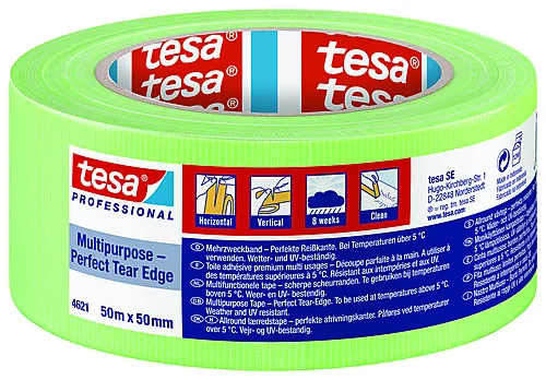Tekstiltape lerret 50 mm x 50 meter grønn