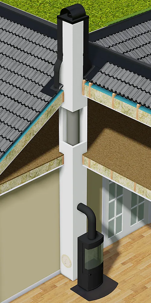 VisionLine panelpipe 7,2 m ferdig pipe til saltak