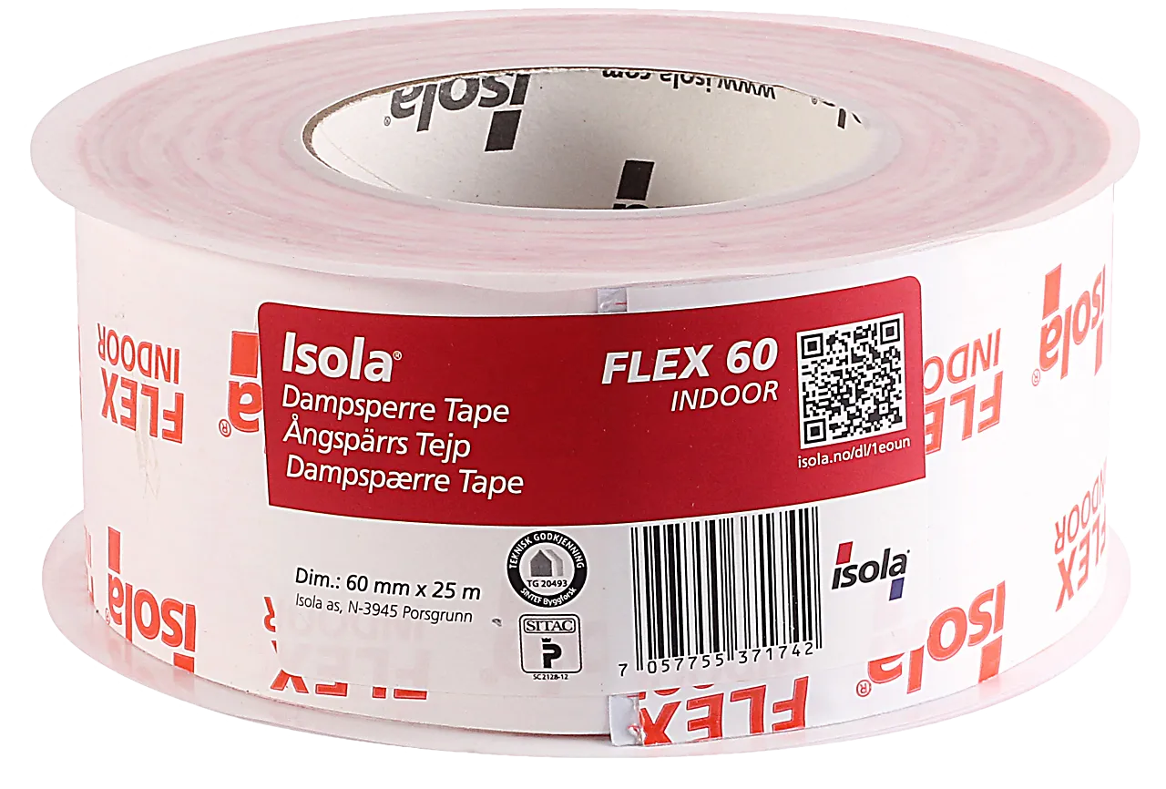 Tape dampsperre flex 60 isola isola60 mmx25 meter null - null - 3 - Miniatyr