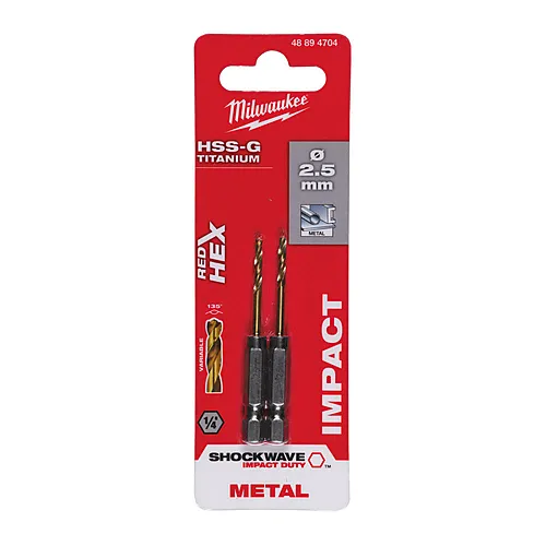 Milwaukee metallbor HSS-G TIN 2,5 mm