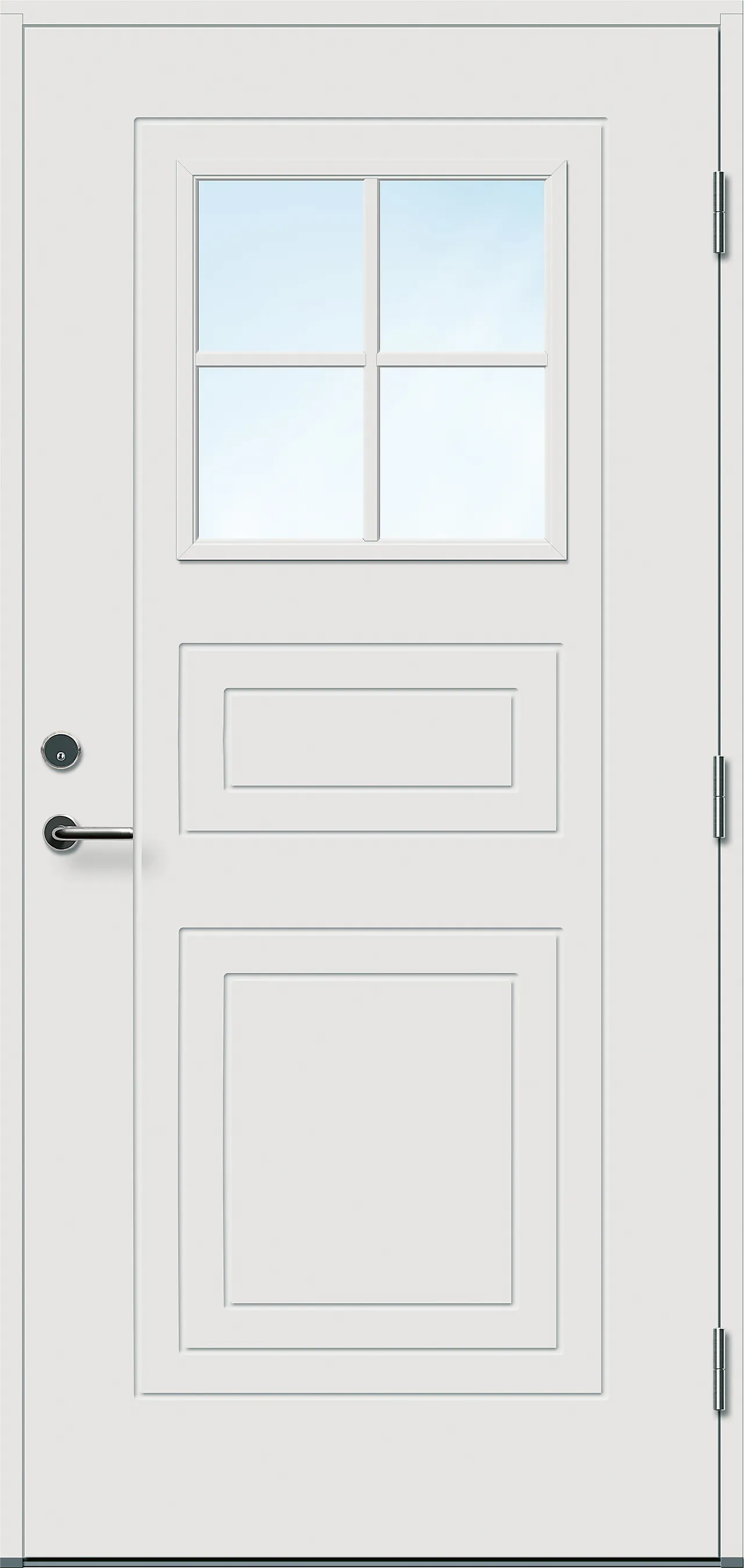 Dør yd utvik 10x21h hv cotswold glass - ncs s 0502-y null - null - 2 - Miniatyr