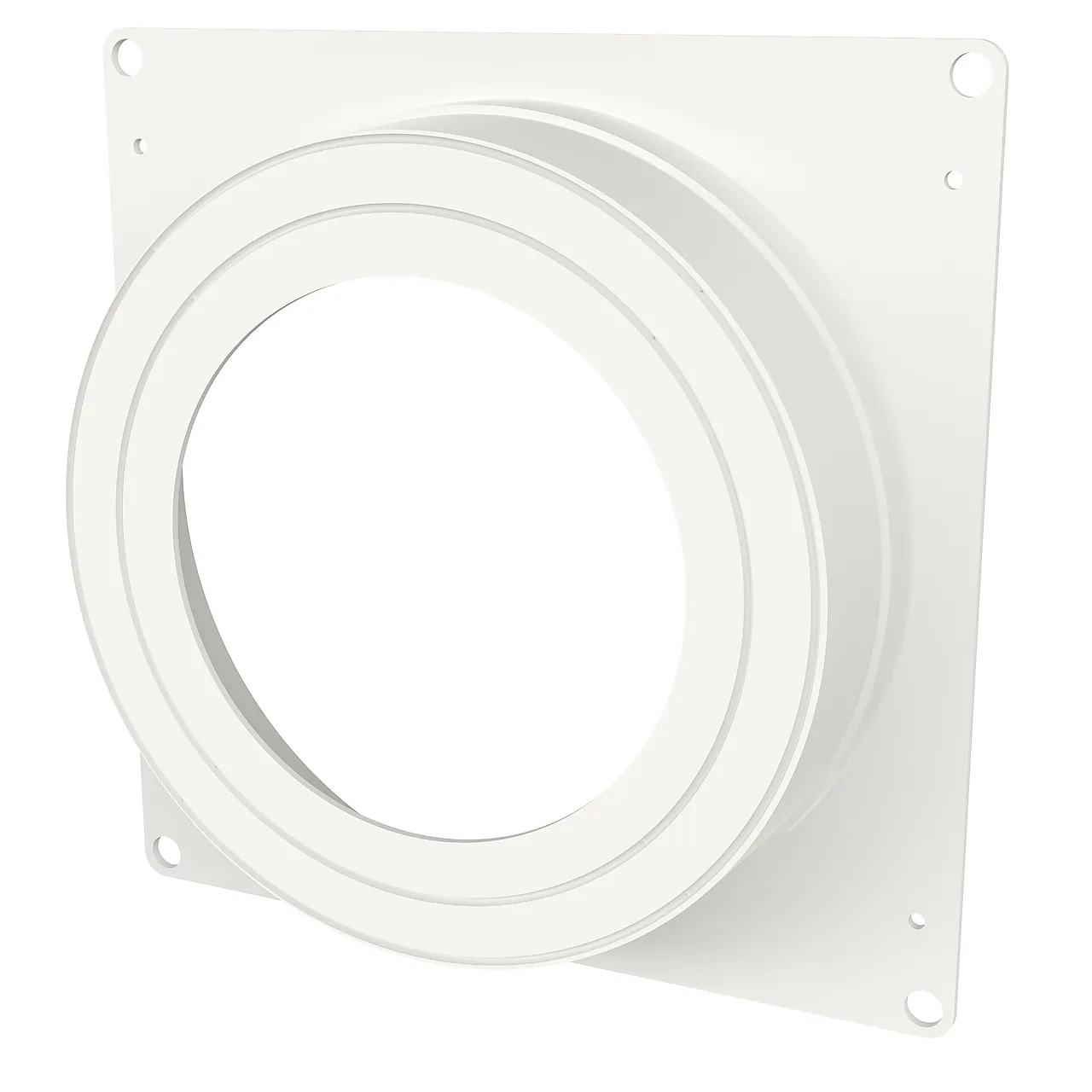 Slangeholder utvending hvit plast 4-5-6