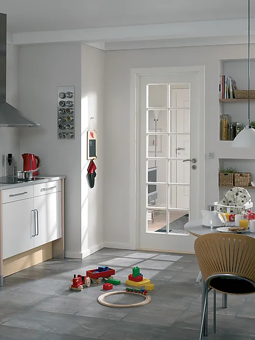Dør sk compact sp12 8x21 hvit skåtedør klart glass