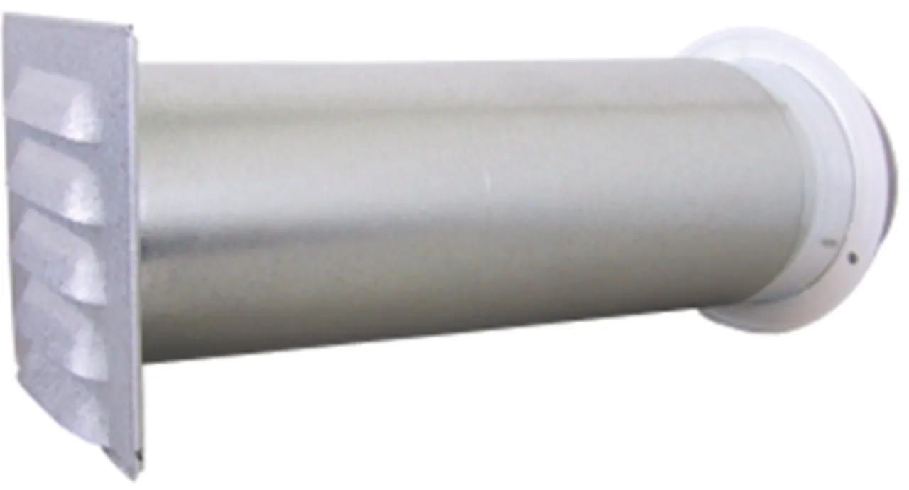 Skapvent ø3" m/rist metall sf-duk kompl ventil f/20-36cm vegg