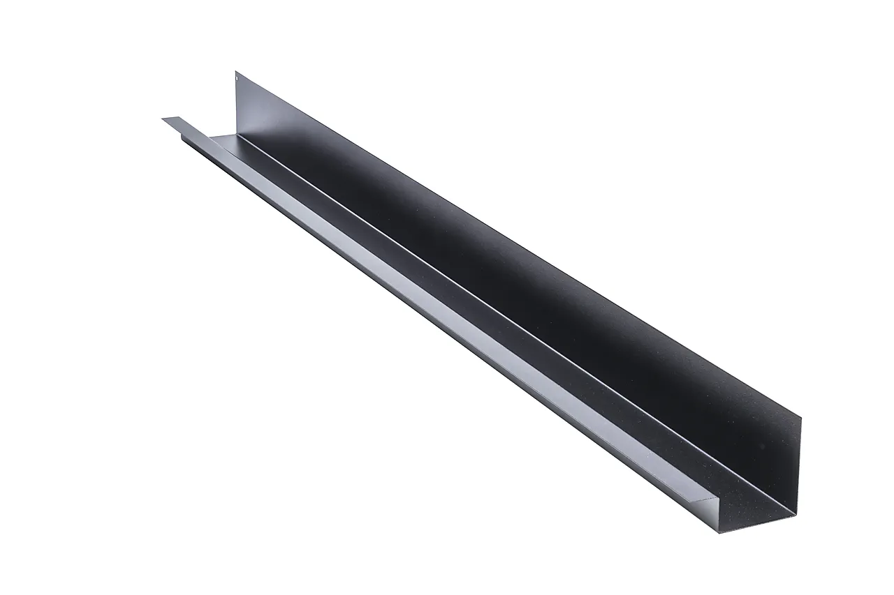 Skottrenne pt plano h  m sort dekkende lengde 1170 mm