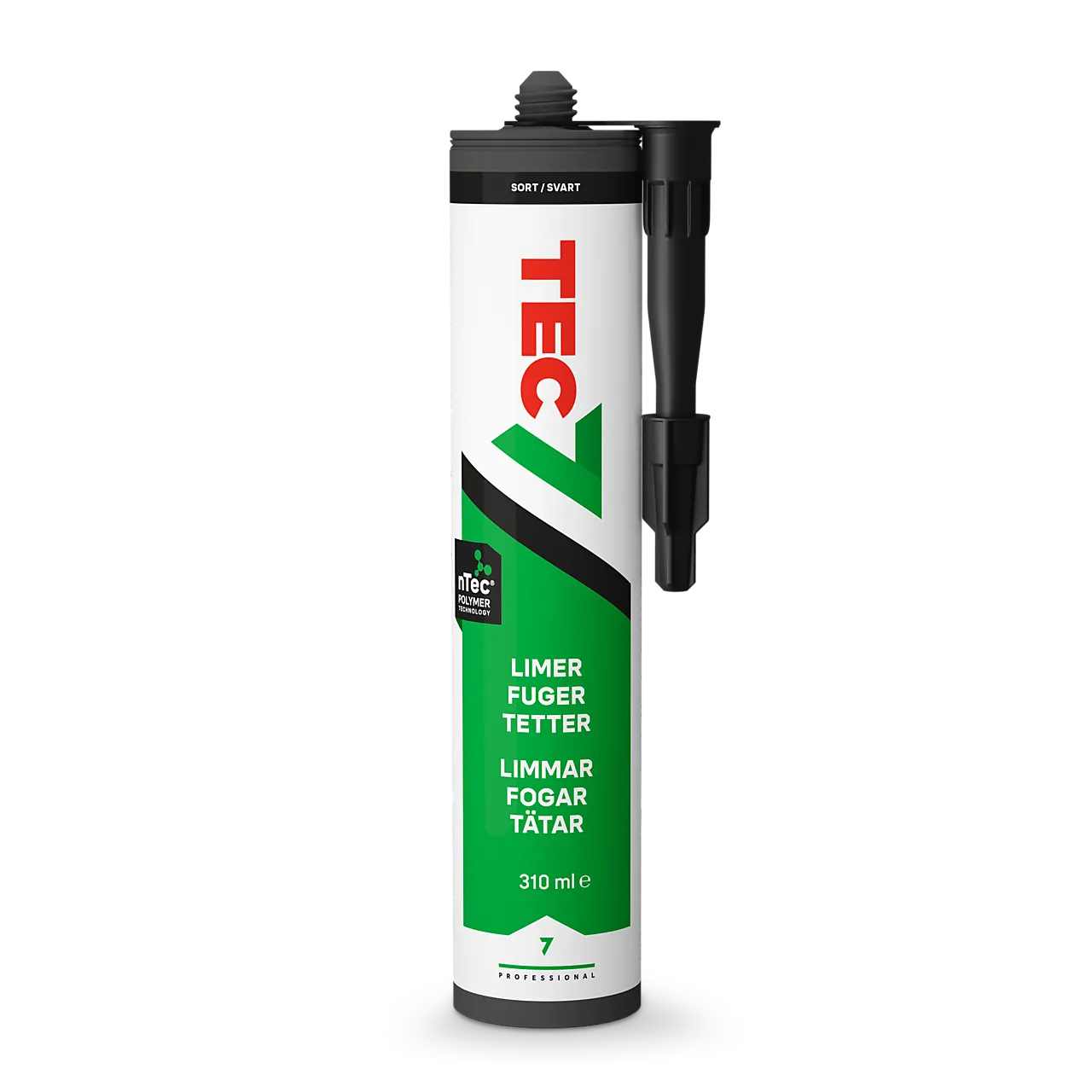 Fugemasse Tec7 Sort 310 ml Fugemasse Tec7 Sort 310 ml