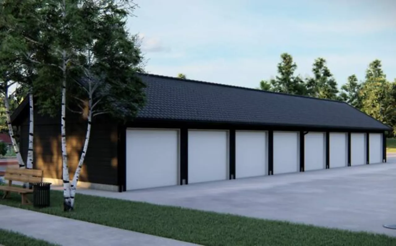 Rekkegarasje med loft Hushovd null - null - 2 - Miniatyr