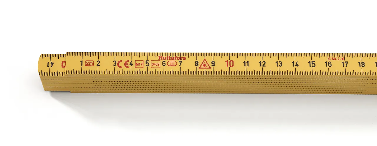 Meterstokk glassfiber 2 meter Meterstokk glassfiber 2 meter