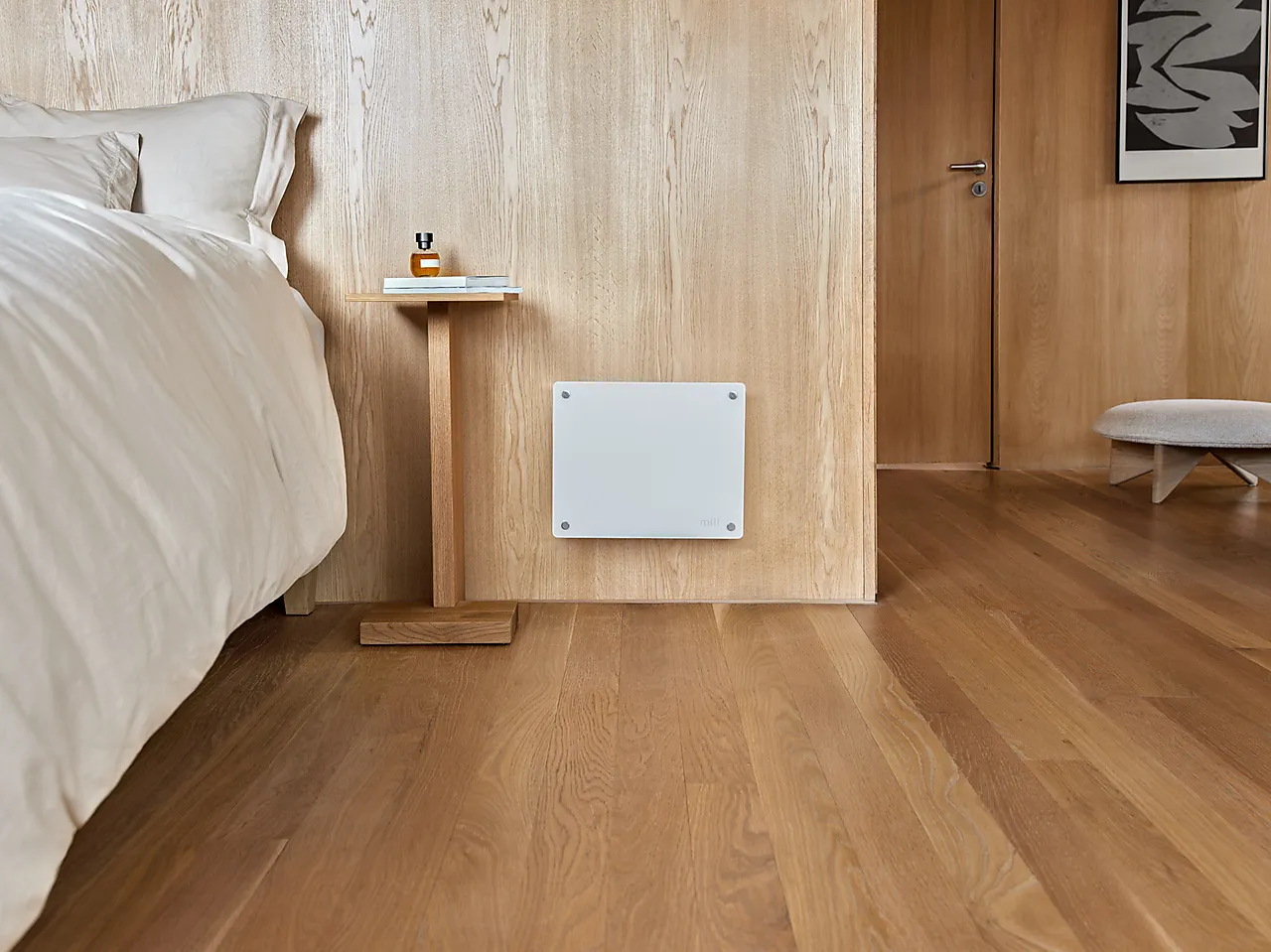 Panelovn glass 250 watt hvit