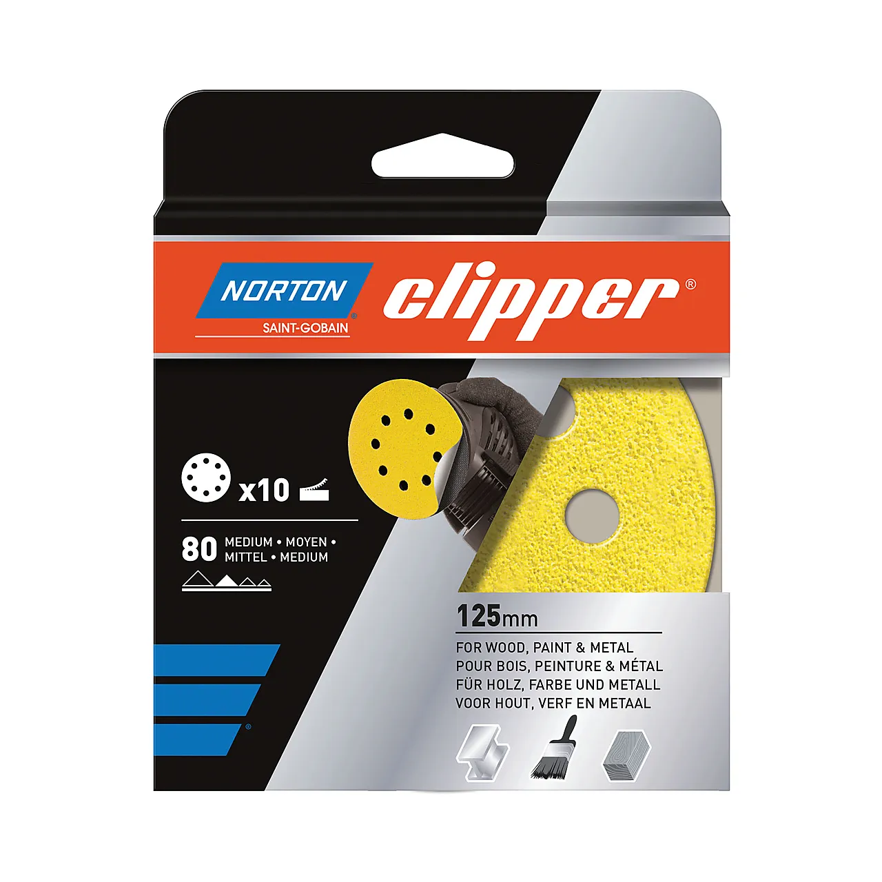 Rondell slipepapir 125 mm K40