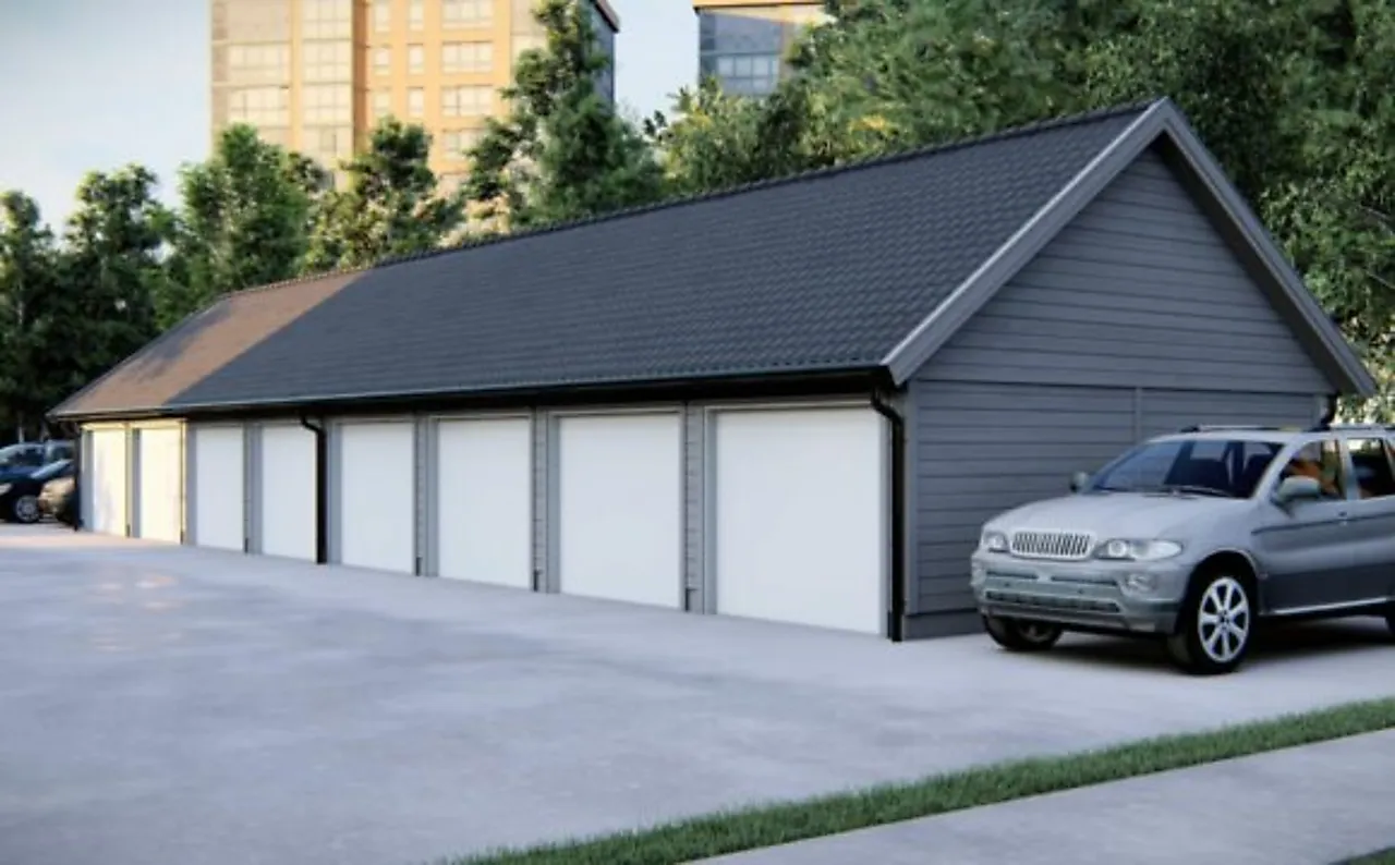 Rekkegarasje med loft Hushovd