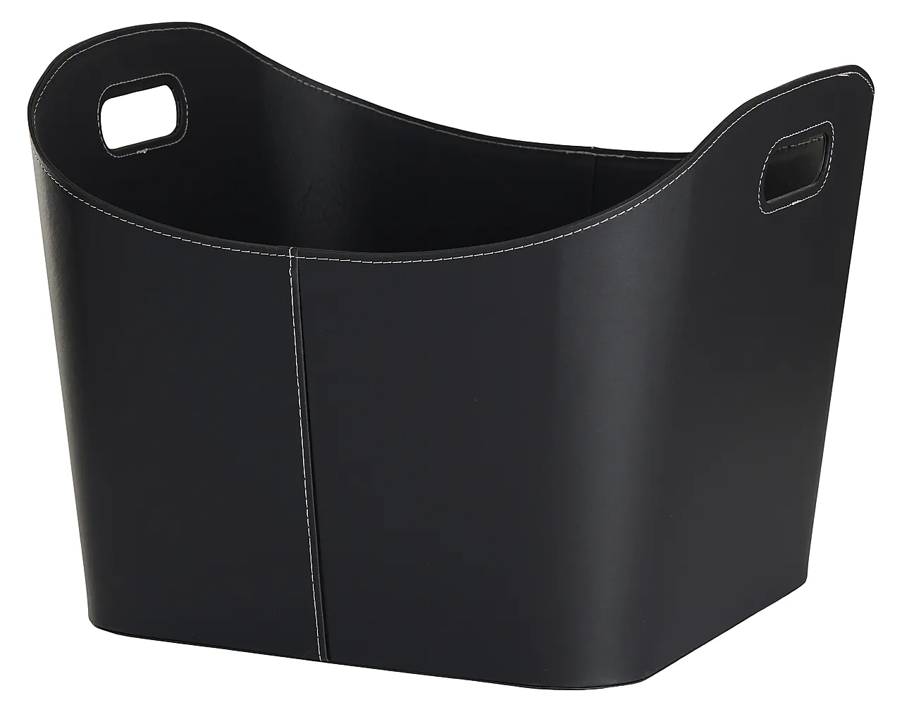 Vedkurv sort med håndtak Vedkurv sort med håndtak