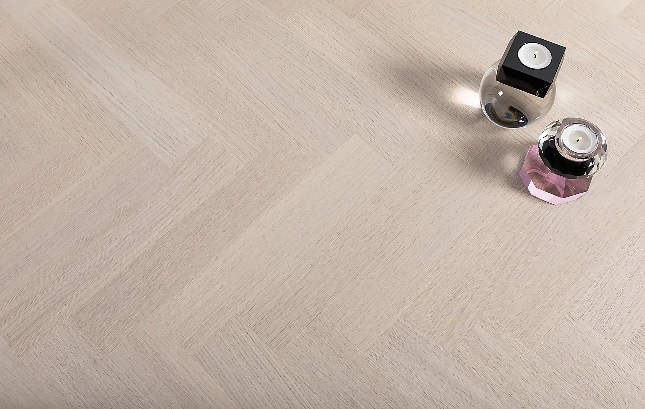 Fiskebensparkett eik Select lakk 14,6mm