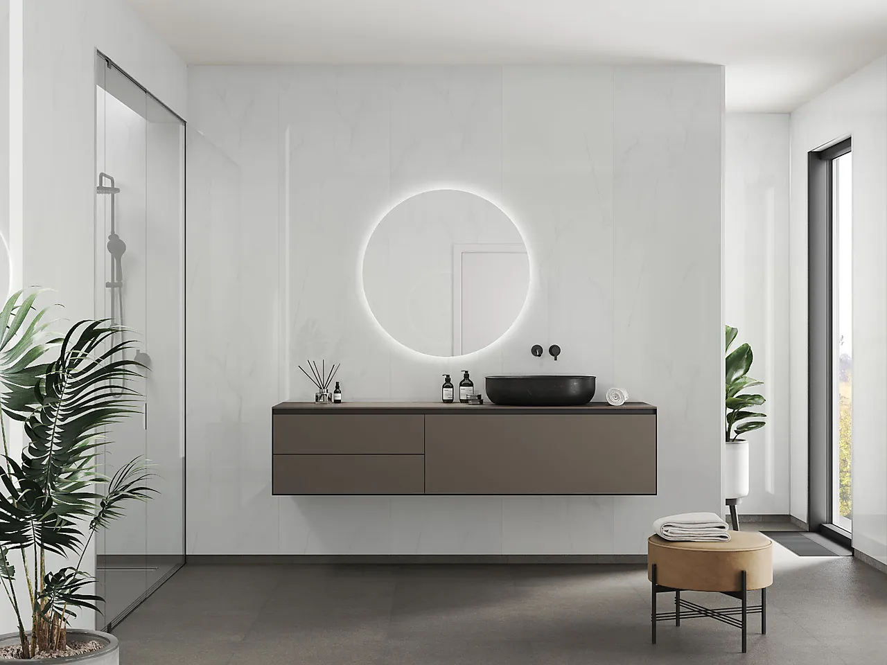 Baderomspanel 3487TM10 bright marble null - null - 2 - Miniatyr