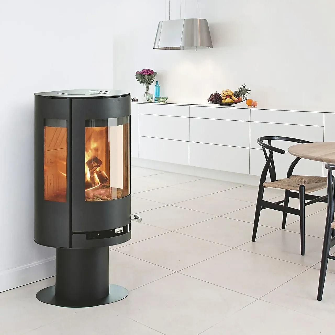 Aduro 9.3 peisovn på pidestall med sideglass null - null - 2 - Miniatyr