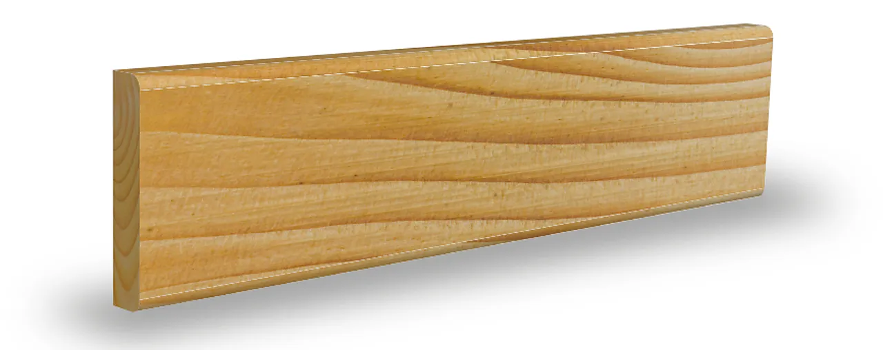 Brannmurlist rund furu ubehandlet 8x33x2400 mm