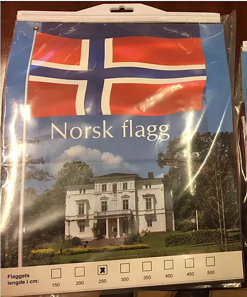 Flagg 250cm norsk vevd polyester
