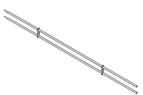 Gelender 2-rørs snøfanger SN G-22 sort