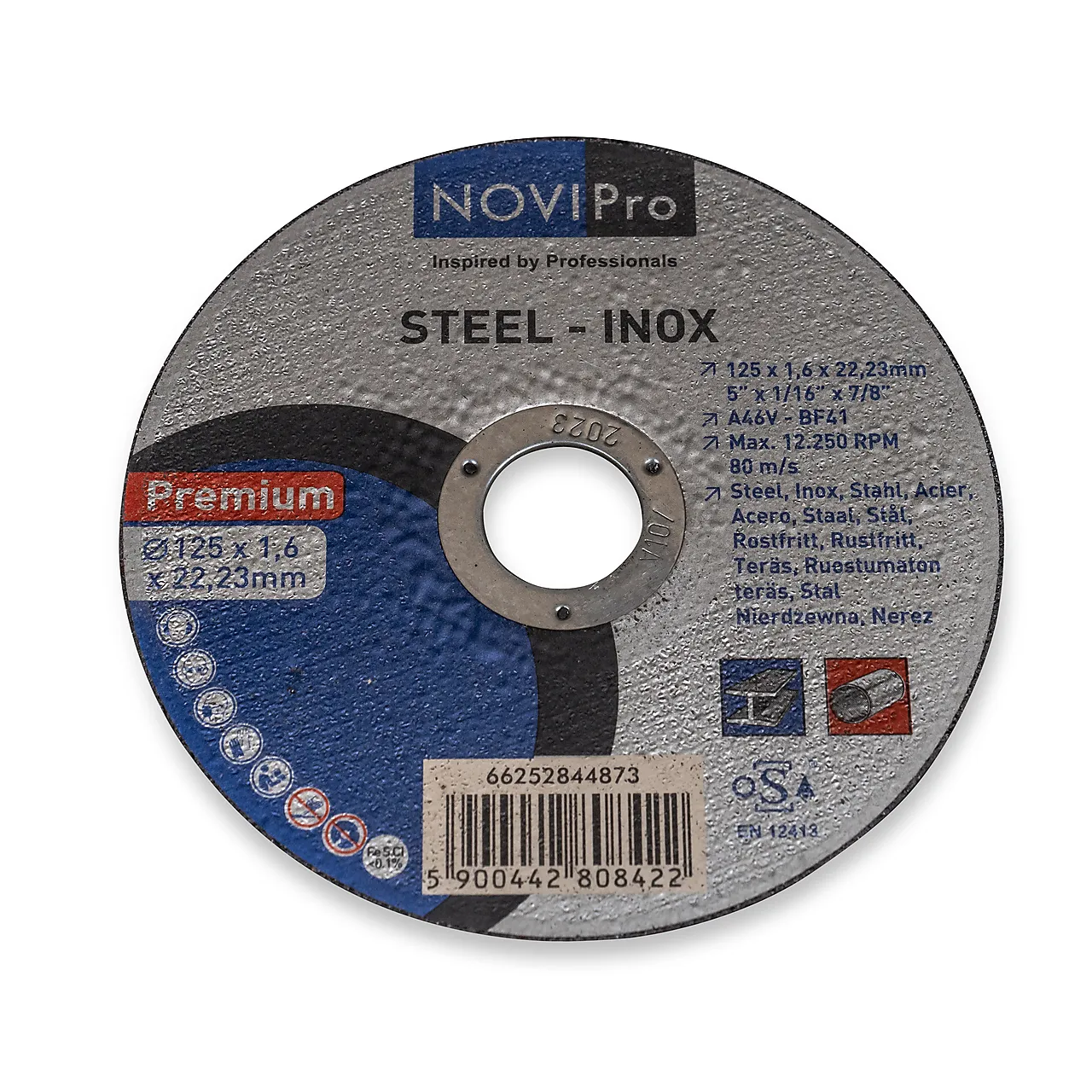 Kappeskive stål 125x1,6x22 np