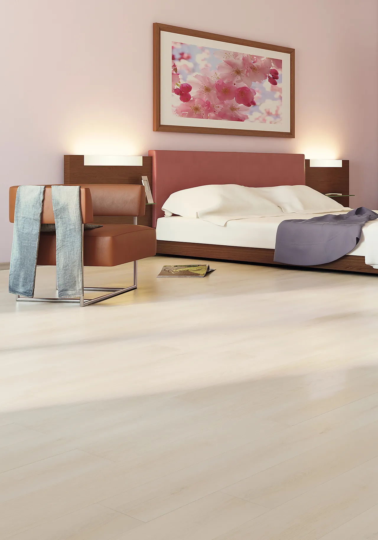 Laminatgulv 1-stav eik hvit 7 mm null - null - 2 - Miniatyr