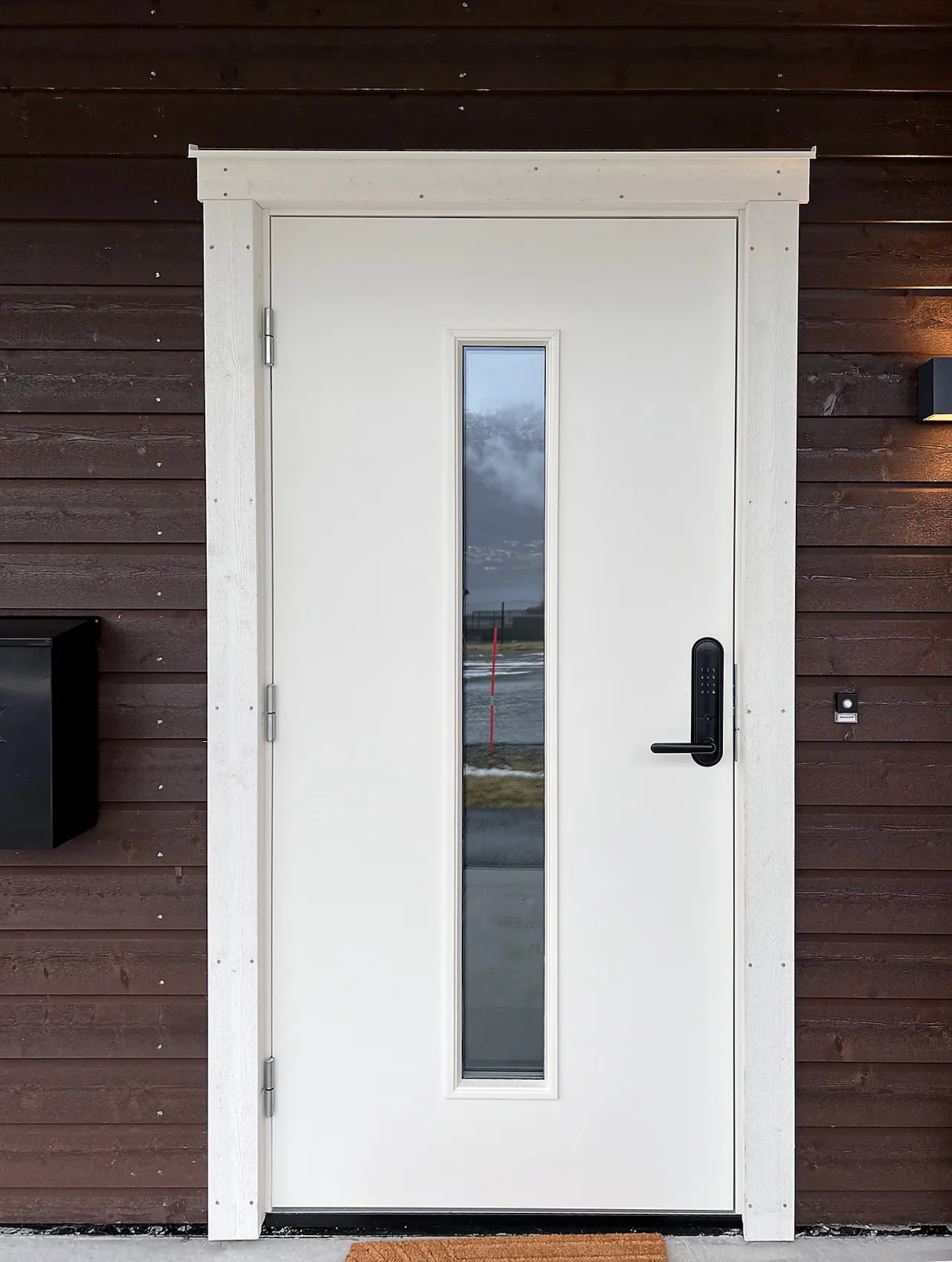 Ytterdør Volda med glass hvit høyre 90x210 cm null - 90x210 cm - 3 - Miniatyr