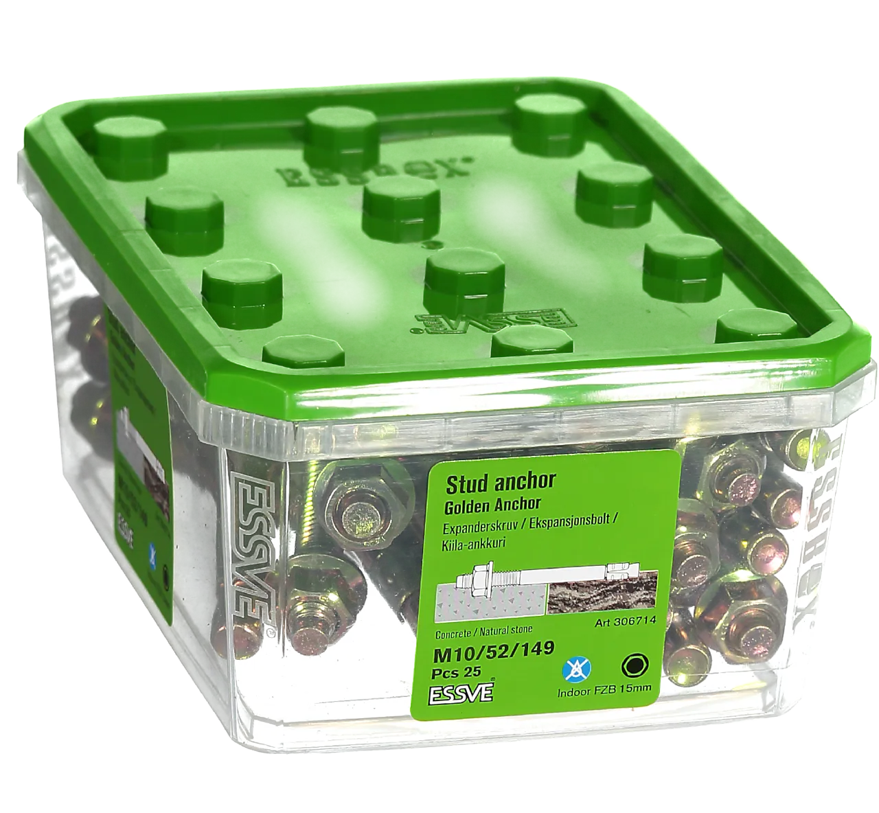 Eksp.bolt ga m10/52/149 fzb fb-25 golden anchor blankforsinket stål