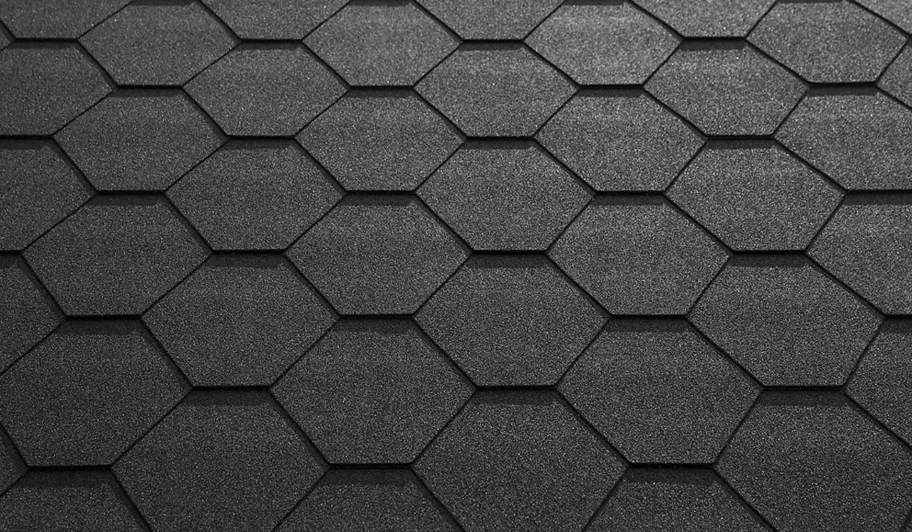 Takshingel skrå classic kl sort 3 m2/pak 108 m2/pal