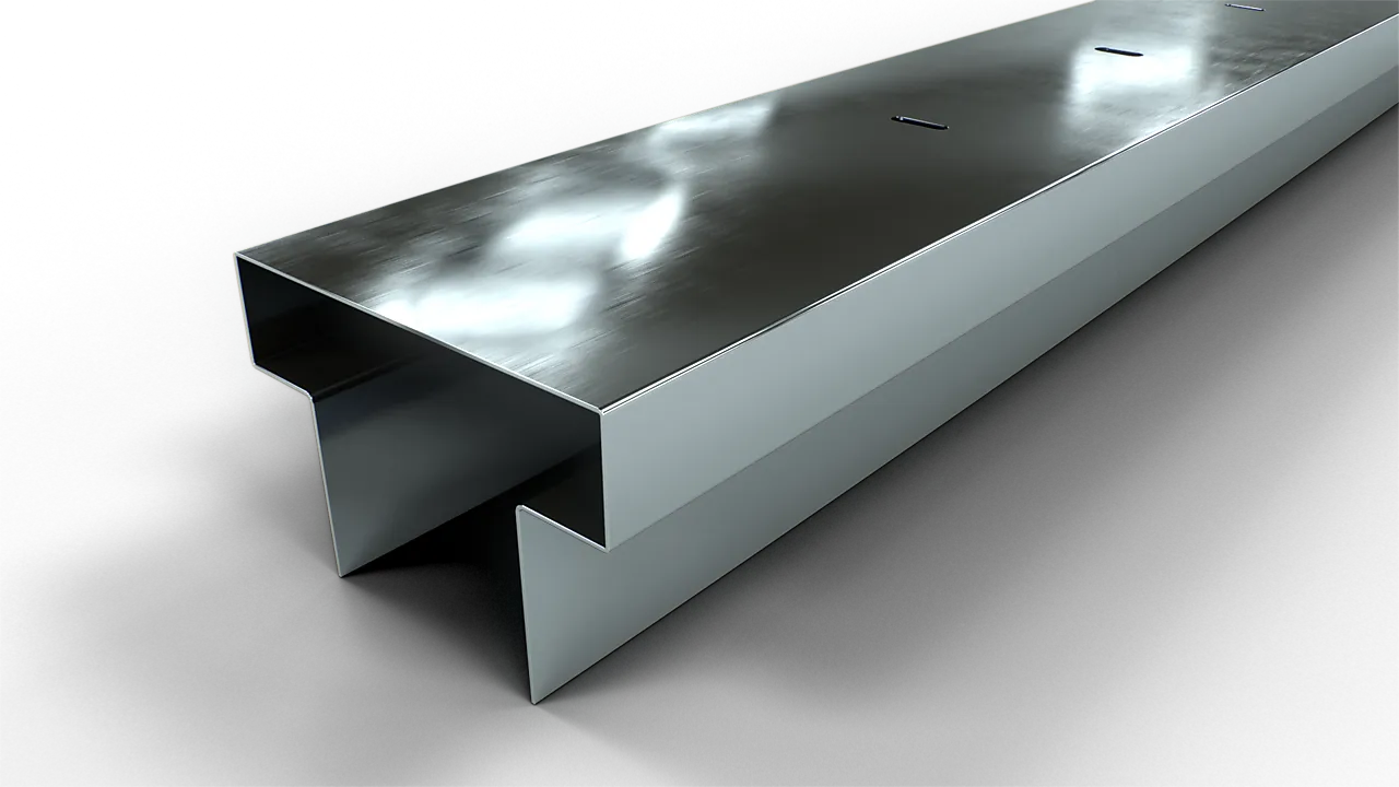 Stålpr tsk120/80 1,0 2500 skinne teleskopskinne 2 lag gips Stålpr tsk120/80 1,0 2500 skinne teleskopskinne 2 lag gips