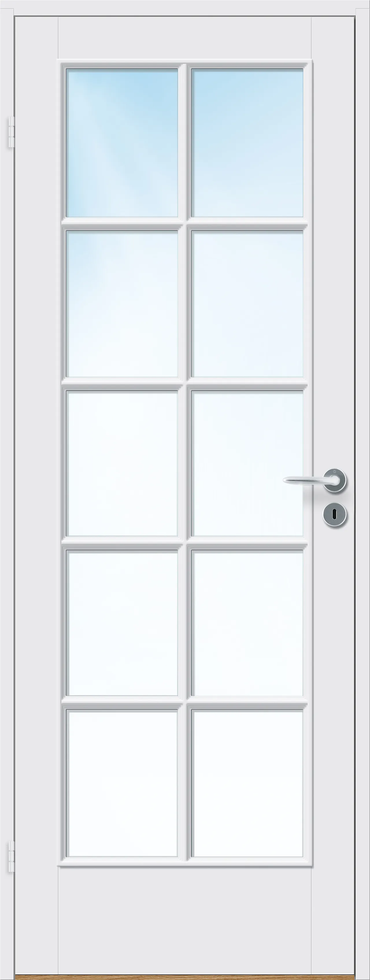 Innerdør Kari helglass hvit 70x200 cm