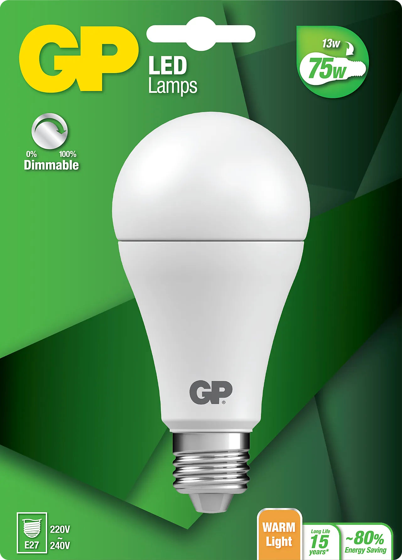 Lyspære led klotpære classic dimbar E27 13 Watt