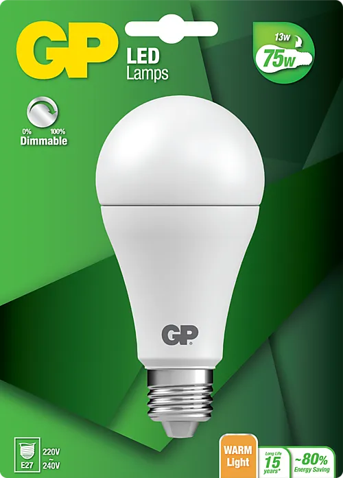Lyspære led klotpære classic dimbar E27 13 Watt