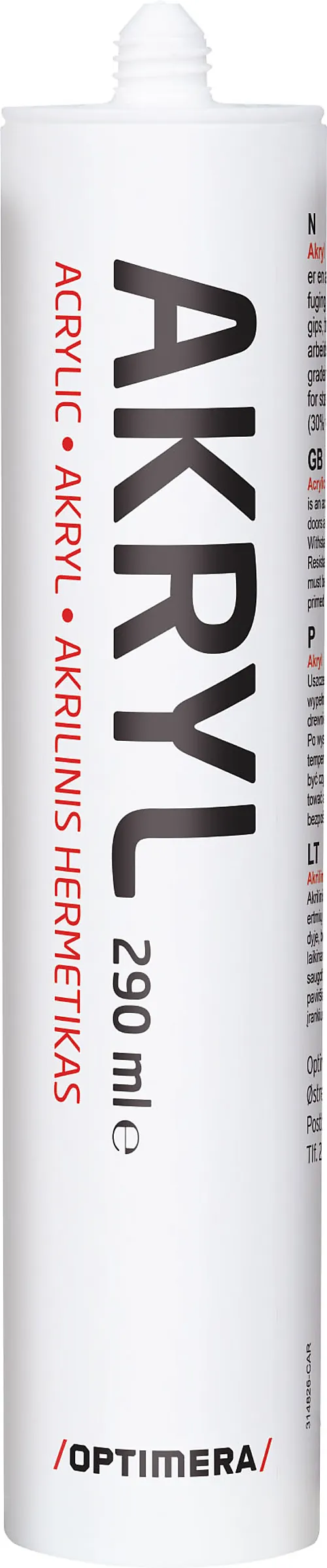 Optimera akryl fugemasse 290 ml