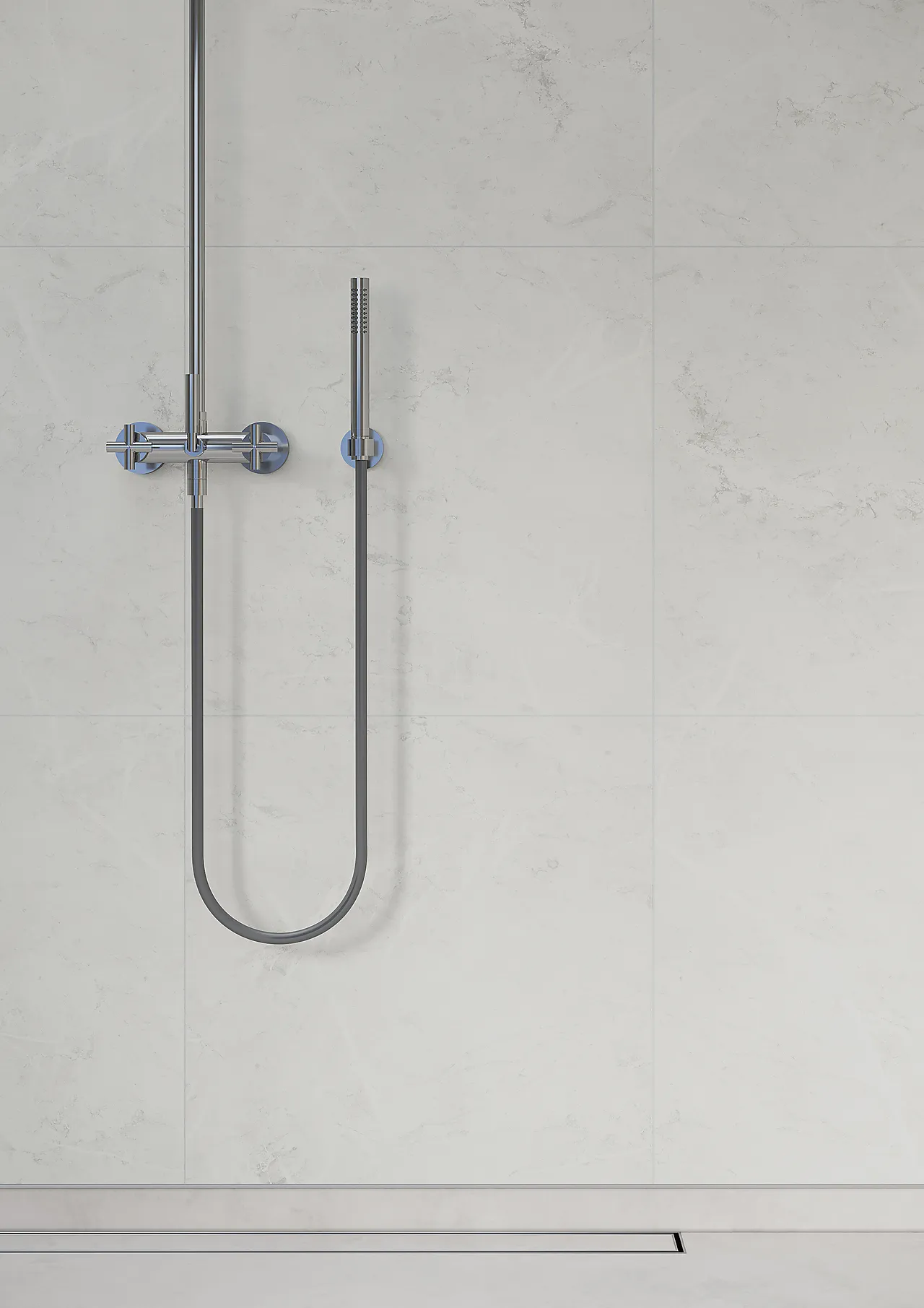 Baderomsplate hvit marmor flis 11x620x2400 mm null - null - 3 - Miniatyr