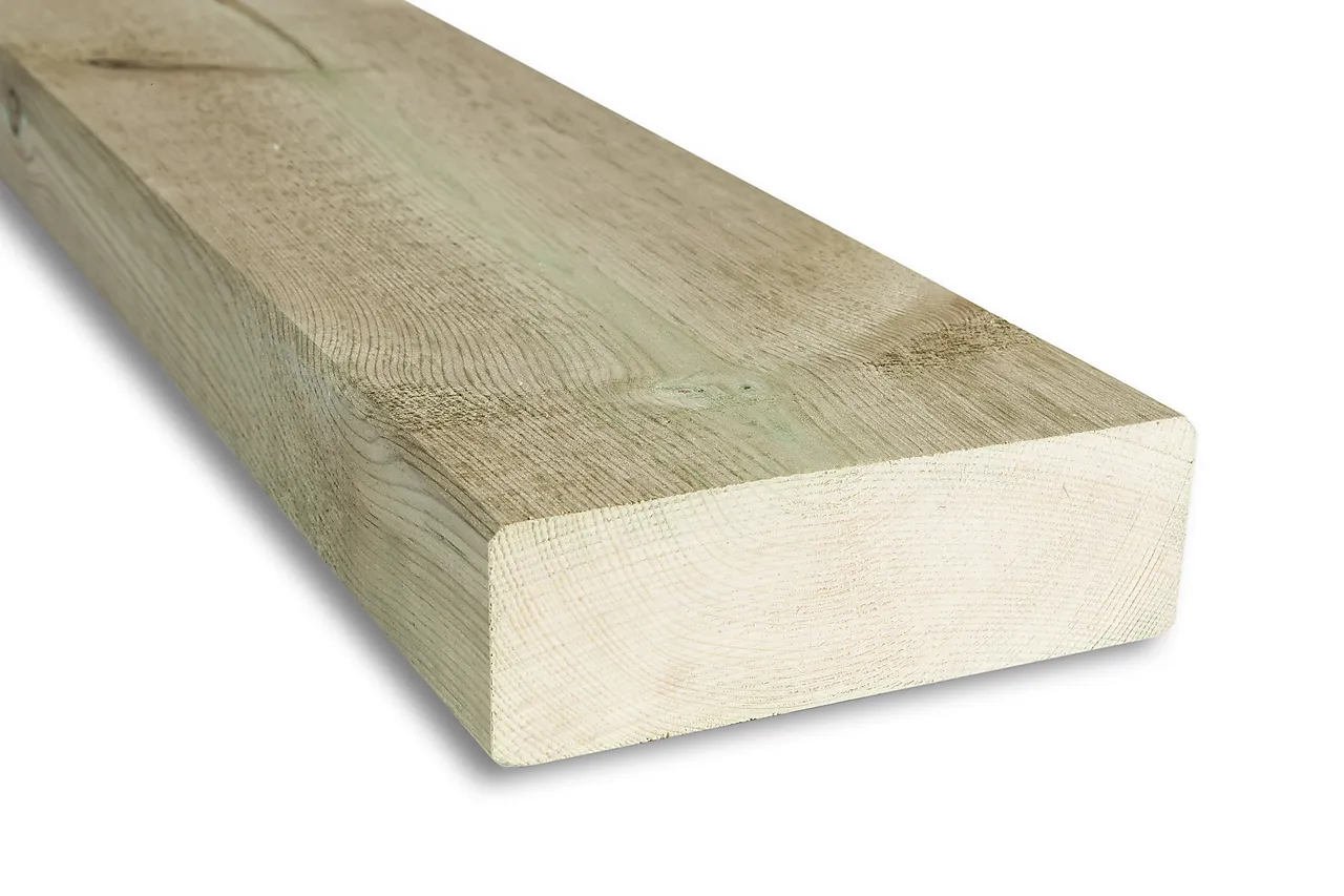 Konstruksjonsvirke C24 furu impregnert 48x148 mm null - null - 3 - Miniatyr