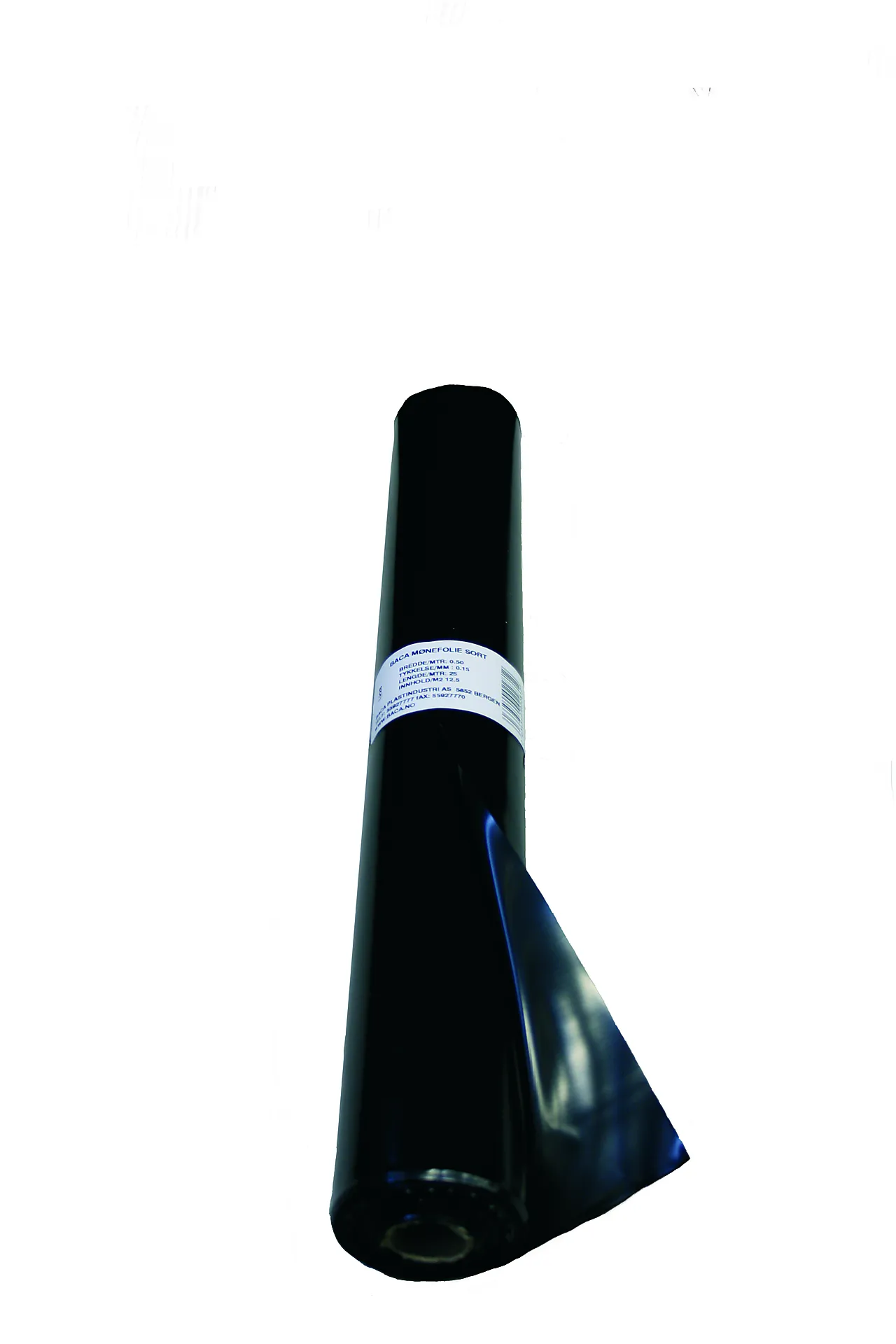 Mønefolie 0,5x25 mm 0,15 mm 12,5 m2 sort 220rl/pall Mønefolie 0,5x25 mm 0,15 mm 12,5 m2 sort 220rl/pall