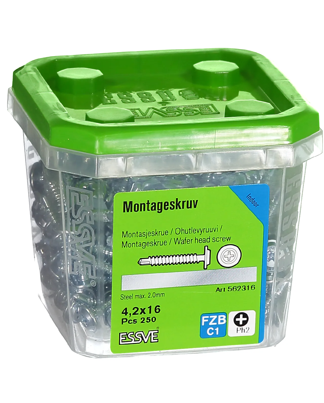 Montasjeskruer med borspiss 4,2x16 mm 250 stk null - null - 2 - Miniatyr