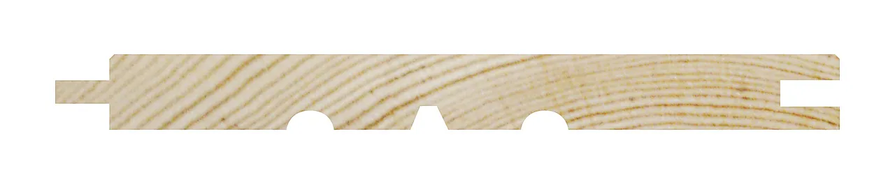 Glattpanel 13x120 mm ubehandlet furu