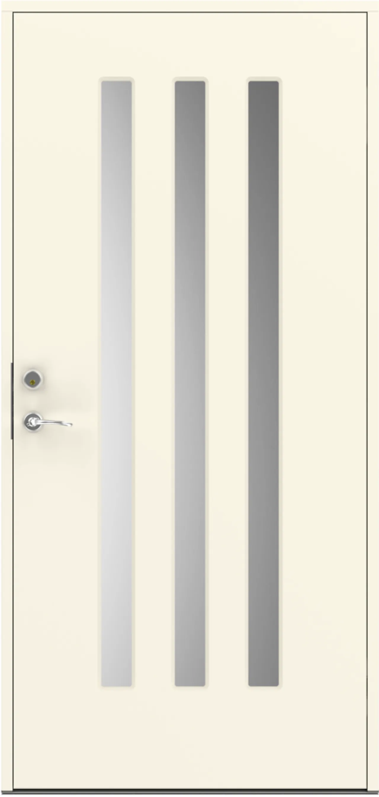 Dørsett yd 9x21v virgula hvit ytterdørsett med klart glass Dørsett yd 9x21v virgula hvit ytterdørsett med klart glass