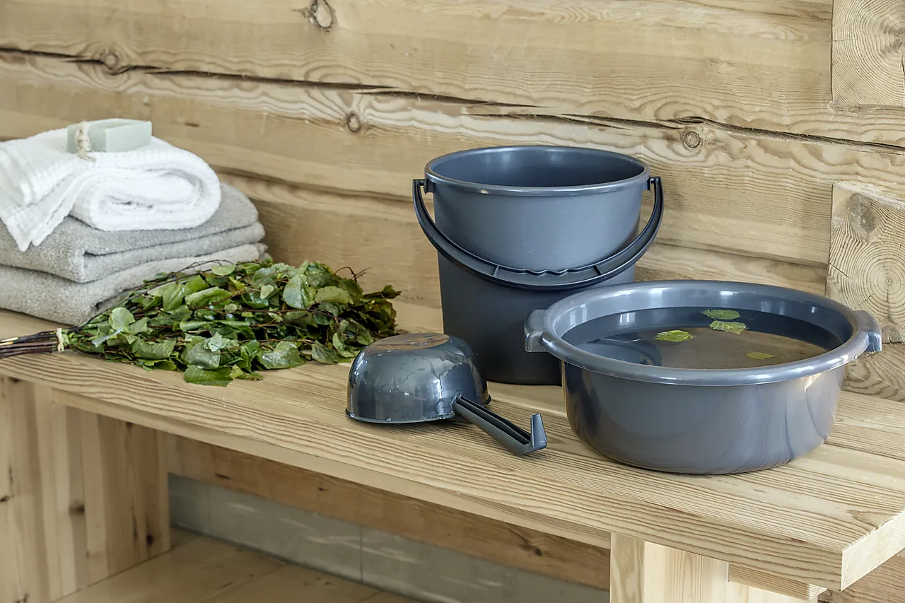 Bøtte plast 10 liter antracit null - null - 2 - Miniatyr